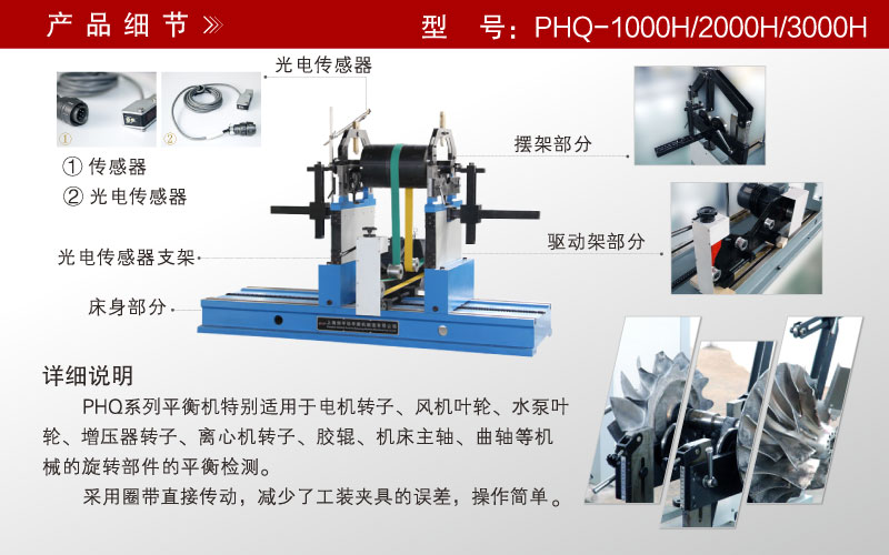 PHQ-1000H 2000H 3000H圈带平衡机详细图 PHQ-1000H 2000H 3000H圈带平衡机详细图